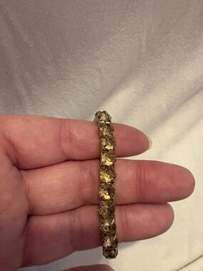 Yellow Crystal Tennis Bracelet